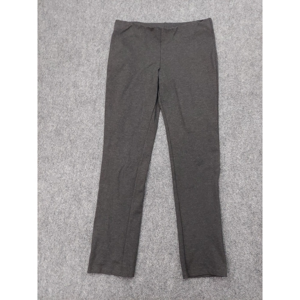LRL Ralph Lauren Pants Womens Medium Gray Pull On Stretch Ankle Straight Leg
